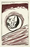 No Title (Addicted to the image) by Raymond Pettibon, 1987, ink and watercolour on paper, sold Dec 2024