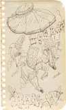 Claes Oldenburg, Ice Bags and Bananas, 1969, ballpoint pen on paper