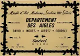 Marcel Broodthaers, Département des Aigles (David-Ingres-Wiertz-Courbet)