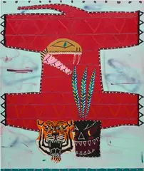 Untitled by Jordy Kerwick, 2020, acrylic on canvas, sold Dec 2024