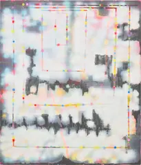 Keltie Ferris, KF + PG 4EVER, 2010, oil, acrylic, oil pastel and spray paint on canvas