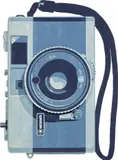 Nick Doyle, Shutter, 2019, denim and Flashe on custom relief panel