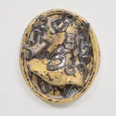 Making Space by Woody De Othello, 2021, glazed ceramic and white gold, sold Dec 2024
