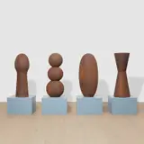 Antony Gormley, Peckham Bollards, cast iron, in 4 parts
