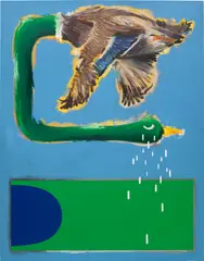 Hunter Potter, Untitled, 2019, acrylic and oil stick on canvas