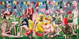 Dale Lewis, Care Home, 2019, oil, acrylic and spray paint on canvas