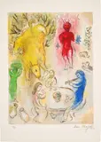 Marc Chagall, Banquet de Pan (Pan's Banquet), from Daphnis et Chloé (M. 331, C. Bks. 46), 1961, Lithograph in colours, on Arches paper, with full margins