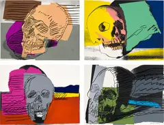 Andy Warhol, Skulls (F. & S. 157-160), 1976, The complete set of four screenprints in colours, on Strathmore Bristol paper, the full sheets