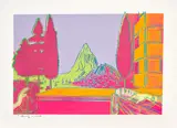 Details of Renaissance Paintings (Leonardo da Vinci, The Annunciation, 1472) (see F. & S. 320-323) by Andy Warhol, 1984, Unique screenprint in colours, on Arches Aquarelle paper, with full margins, sold Jan 2024