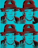 Joseph Beuys (see F. & S. 242-244) by Andy Warhol, 1980-83, Unique screenprint in colours with rayon flock, on Lenox Museum Board, the full sheet, sold Jan 2024