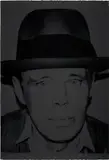 Joseph Beuys (see F. & S. 245-247) by Andy Warhol, 1980, Unique screenprint, on black Arches Cover paper, the full sheet, sold Jan 2024