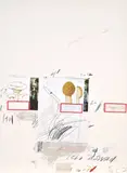 Cy Twombly, No. I, from Natural History Part I Mushrooms (B. 42), 1974, Lithograph and collotype in colours, with collage and hand-colouring in crayon, on Rives Couronne paper, the full sheet