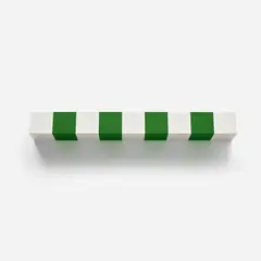 Daniel Buren, La barre haute (The High Bar), 2001, Wood (MDF) multiple lacquered in green and white, to be installed centred over a door