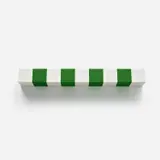 Daniel Buren, La barre haute (The High Bar), 2001, Wood (MDF) multiple lacquered in green and white, to be installed centred over a door