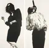 Robert Longo, Men in the Cities (Gretchen and Eric), 1985, The complete set of two lithographs, on Arches paper, the full sheets