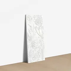 Paul Morrison, Hilum, from Door Cycle, 2006, Polyurethane, CNC-milled, on wooden door panel lacquered in white