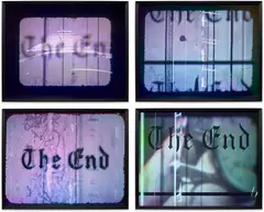 Ed Ruscha, The End, 1998-2016, The complete set of four holograms in colours