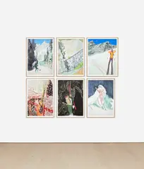 Zermatt (D1) by Peter Doig, 2022, The complete set of six giclée prints in colours, on cotton smooth rag paper, the full sheets, sold Jan 2024