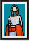 Maria-Theresa (C. 157) by Julian Opie, 2011, Inkjet print in colours, on Epson Premium Semigloss Photo paper dry-mounted to aluminium (as issued), the full sheet, sold Jan 2024