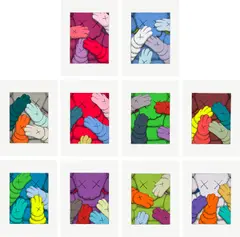 URGE by Kaws, 2020, The complete set of 10 screenprints in colours, on Saunders Waterford paper, the full sheets loose (as issued), with the, sold Jan 2024