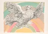 Colombe volant (à l'Arc-en-ciel) (Flying Dove in a Rainbow) (Bl. 712, see M. 214) by Pablo Picasso, 1952, Lithograph in colours, on Arches paper, with full margins, sold Jan 2024