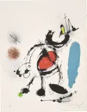 Joan Miró, Oiseau migrateur (Migratory Bird): plate V (M. 655)
