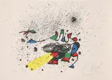 Joan Miró, Untitled, Invitation for the Preview of the Exhibition 'Miró' (M. 1159), 1978, Lithograph in colours, on Arches paper, with full margins