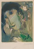 Marc Chagall, Le poète (The Poet) (M. 442), 1966, Lithograph in colours, on Arches paper, with full margins
