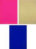 Yves Klein, Monochrome und Feuer (Monochrome and Fire) (Krefeld Triptych)