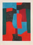 Serge Poliakoff, Composition rouge, verte et bleue (Red, Green and Blue Composition) (R. 76), 1969, Lithograph in colours, on BFK Rives paper, with full margins