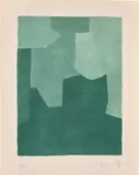 Serge Poliakoff, Composition verte (Green Composition) (R. 53), 1966, Lithograph in colours, on BFK Rives paper, with full margins