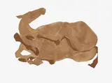 Elisabeth Frink, Rolling Over Horse (W. 123), 1980, Etching and aquatint in brown, on Arches paper, with full margins
