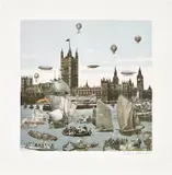 Peter Blake, River Thames - Regatta, from The London Suite, 2012, Screenprint in colours, on Somerset paper, with full margins