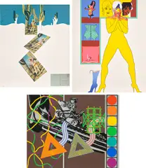 Allen Jones and Peter Phillips, 11 Pop Artists, Volume I and II: three plates, 1965, One lithograph in colours, and two screenprints in colours, on wove paper, the full sheets