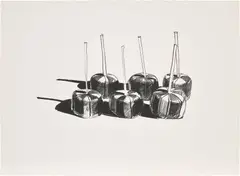 Suckers State I (G. 85) by Wayne Thiebaud, 1968, Lithograph, on BFK Rives paper, with full margins, sold Jan 2024