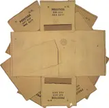 Robert Rauschenberg, Cardbird VII, from Cardbird series (G. 309), 1971, Collage print with photo offset lithograph in colours, on shaped corrugated cardboard, the full sheet