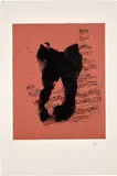 Music for J.S. Bach (E. & B. 471) by Robert Motherwell, 1989, Lithograph in colours, on red Moriki handmade paper Chine-collé to Arches paper, with full margins, sold Jan 2024