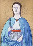 Saint Apollonia (F. & S. 332) by Andy Warhol, 1984, Screenprint in colours, on Essex Offset Kid Finish paper, the full sheet, sold Jan 2024