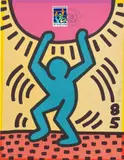 Keith Haring, International Youth Year (L. pp. 36-37), 1985, Lithograph in colours, on Arches paper, the full sheet