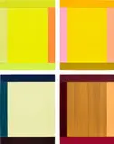 Imi Knoebel, Anima Mundi 71-4 Ed., 2012/2016, The complete set of four collages with acrylic in colours, on constructed and collaged plastic panels, each mounted to Aluminium Dibond