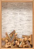 Arman, Accumulation, 1973, assemblage of rubber stamps in a pine and plexiglas shadowbox