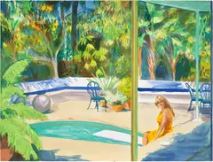 Caroline Walker, Bathed, from Sunset portfolio, 2018, Lithograph in colours, on wove paper, the full sheet