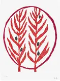 Louise Bourgeois, The Olive Branch, from L'Art pour la paix (Art for Peace) portfolio (MoMA 919.2), 2004, Lithograph in colours, on wove paper, with full margins
