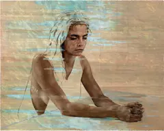 Jonathan Yeo, Cara III (Cafe), 2016, Archival pigment print in colours with hand varnishing, on Hahnemühle paper, the full sheet