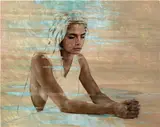 Jonathan Yeo, Cara III (Cafe), 2016, Archival pigment print in colours with hand varnishing, on Hahnemühle paper, the full sheet