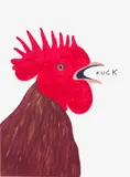 David Shrigley, FUCK, 2021, Screenprint in colours, on wove paper, the full sheet