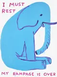 David Shrigley, My Rampage Is Over, 2019, Screenprint in colours with varnish overlay, on Somerset paper, the full sheet