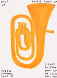 David Shrigley, Shut Up, 2018, Screenprint in colours, on Somerset paper, the full sheet