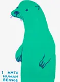 David Shrigley, Untitled (I Hate Human Beings), 2022, Screenprint in colours, on Somerset paper, the full sheet