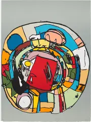 Eddie Martinez, No Title 5, 2016, Lithograph in colours, on Arches paper, the full sheet